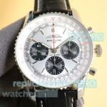 Swiss Replica Breitling Navitimer B01 Chronograph Watch Silver/Black Dial 43 mm
